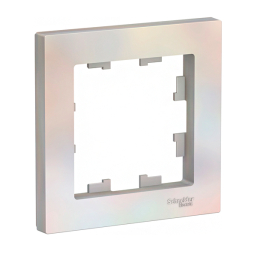 Рамка для розетки или выключателя Schneider Electric AtlasDesign ATN000401 (жемчуг)