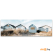 Репродукция на холсте STYLER "Пляжные домики" CA-12512, 45x140 см