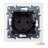 Розетка с крышкой Legrand Etika 672426 (алюминий)