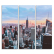 Репродукция на холсте модульная 3х27x75 см "Закат солнца на Манхэттене"; Арт.: CA-11935