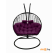 Подвесное кресло-кокон Craftmebel Двойной (чёрный, подушка фиолетовая)