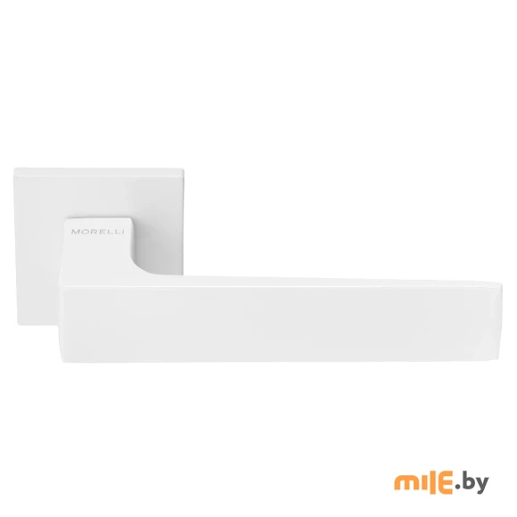 Ручка дверная на квадратной розетке Morelli Mira MH-54-S6 W (9013948)
