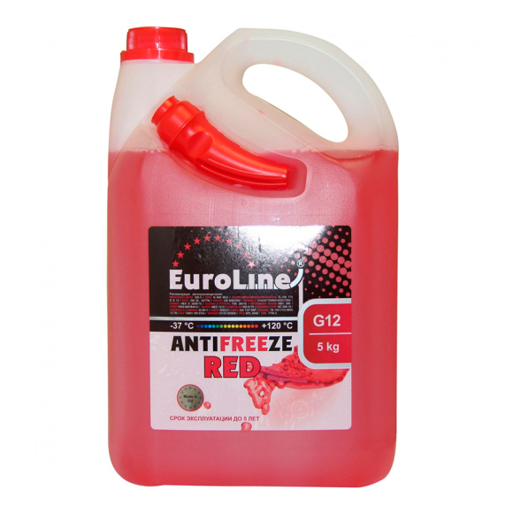Антифриз Euroline Red красный G12 LL 5 кг