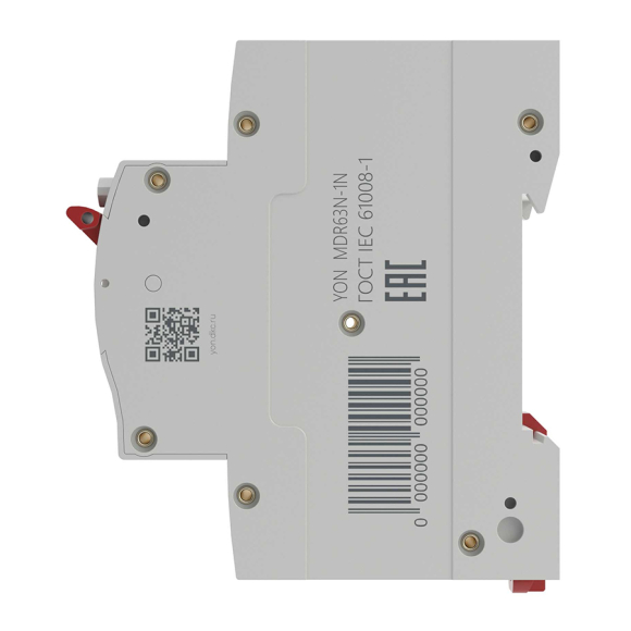 Дифференциальный автомат DKC Yon Max MDR63N 1P+N 25A C 30mA 6kA тип A электронный 2М MDR63N-1N2C25-A