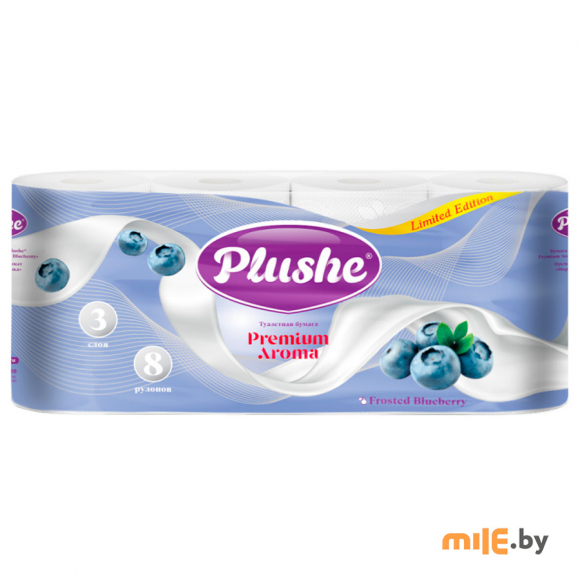 Туалетная бумага Plushe Premium Aroma Frosted Blueberry (8 шт.)