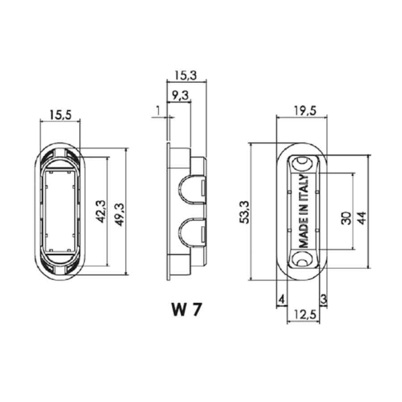 Защелка магнитная сантехническая Morelli M1895 W (9012554)