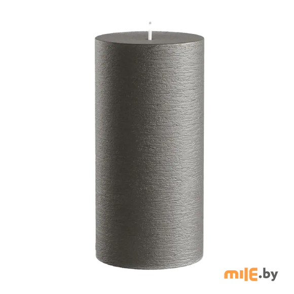 Свеча-столбик Melt декоративная (15x7,5 см) тёмно-серая