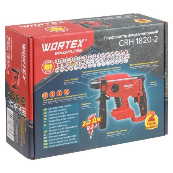 Перфоратор аккумуляторный Wortex CRH 1820-2 ALL1 Solo (0329284)