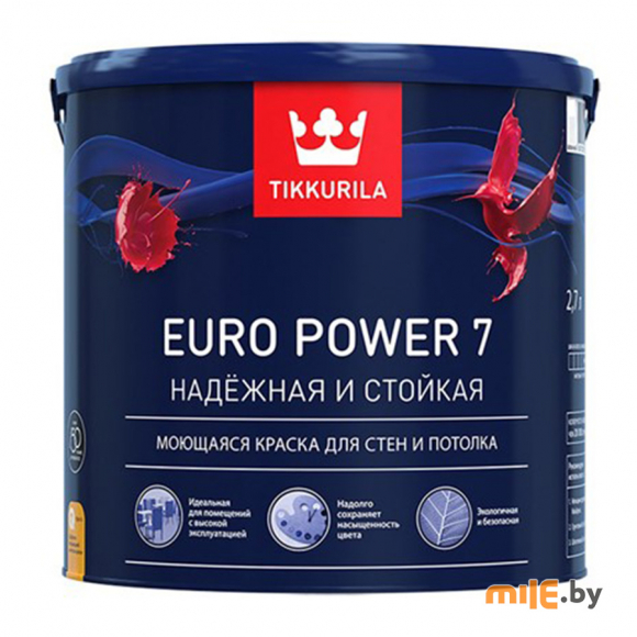 Краска Tikkurila Euro Power 7А 2,7 л
