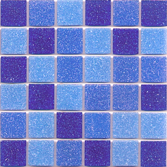 Декоративная мозаика М-Витреа Water WATER 06 322x322 (синий/голубой)