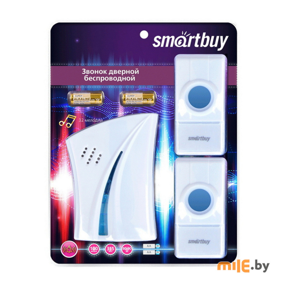 Звонок дверной беспроводной с цифровым кодом Smartbuy SBE-12-DP4-32 (две кнопки, один динамик)