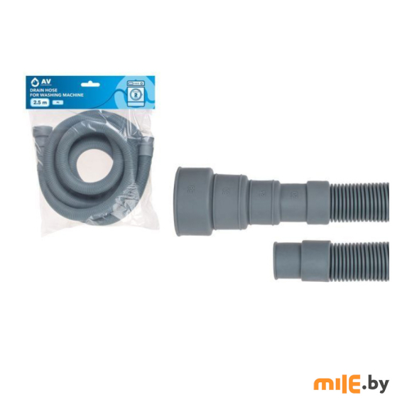 Шланг сливной для стиральной машины 2,5 ПЭ, AV Engineering, арт.AVE3403250