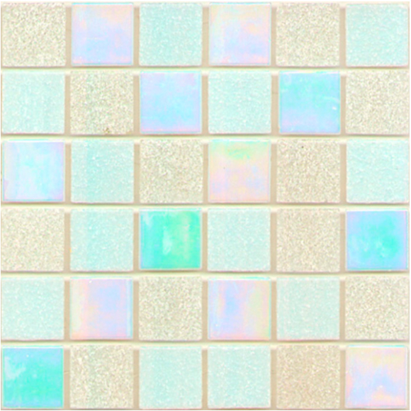 Декоративная мозаика М-Витреа Sparkle SPARKLE 01 322x322 (бежевый/зеленый)