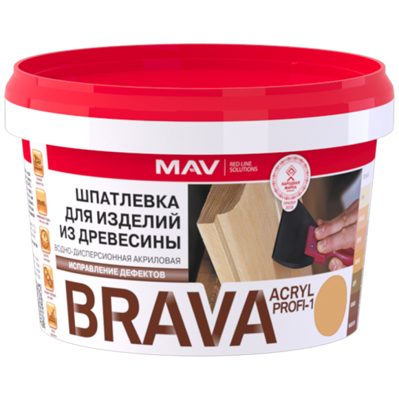 Шпаклевка МАВ Brava ACRYL PROFI-1 0,7 кг (сосна)