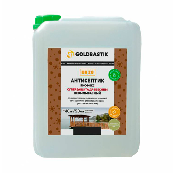 Антисептик GOLDBASTIK Биофикс BB 28 5 л (зеленовато-фисташковый)