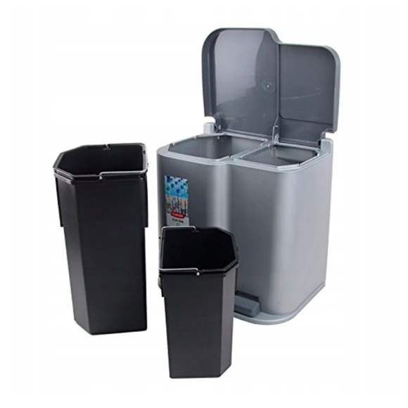 Контейнер для мусора Curver Baskets for segregation Pedalbin 2-Comp (234471) 21 л