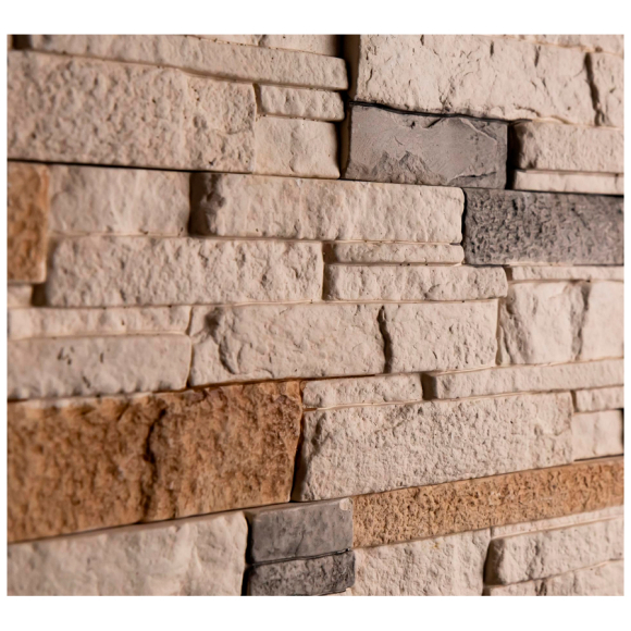 Плита гипсовая декоративная Stone mill Сланец Аркана слоновая кость ПГД-1-Л (2601)