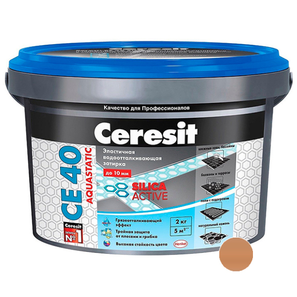 Фуга Ceresit CE 40 сиена №47 2 кг водостойкая