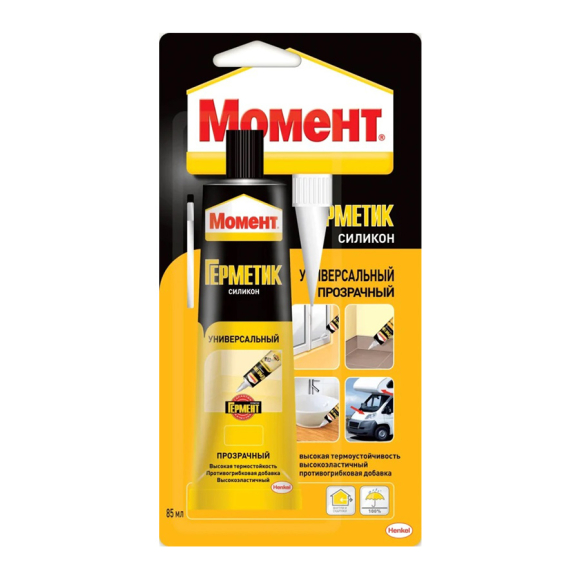 Герметик силиконовый Момент 85 г (прозрачный)