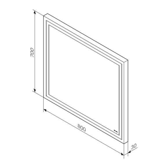 Зеркало Am.Pm Gem (M91AMOX0801WG) 800x700 мм
