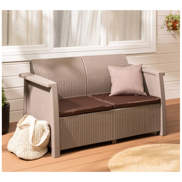 Диван садовый Keter Toledo Love Seat (капучино)