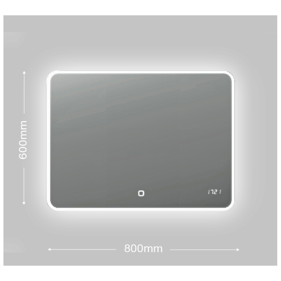 Зеркало с подсветкой Алмаз-Люкс (ЗП-65) 800х600 мм