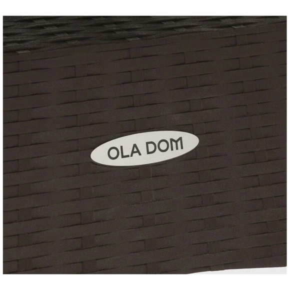 Стол квадратный Ola Dom Rattan коричневый (76x75,5 см)