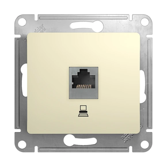 Розетка Schneider Electric Glossa GSL000281K RJ45 категория 5e бежевый