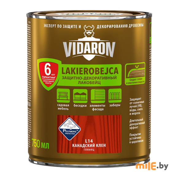 Лак Vidaron Lakierobejca L14 глянцевый 0,75 л (канадский клен)