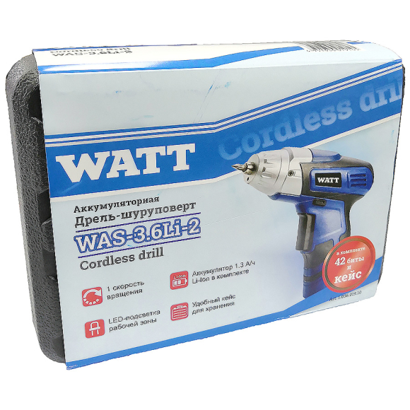 Электроотвертка Watt WAS-3 6 Li-2 (1.036.019.10)