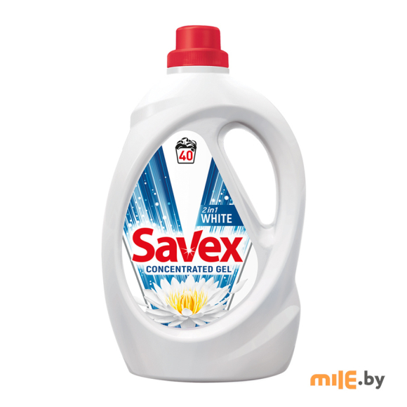 Жидкое концентрированное средство для стирки Savex 2in1 White 2,2 л