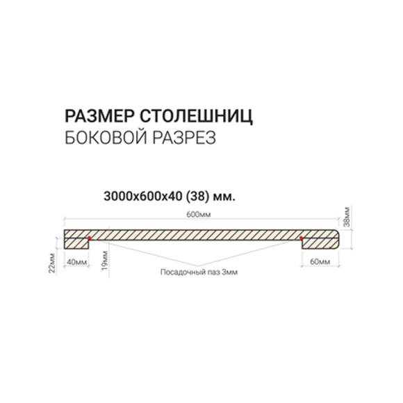 Столешница Кедр 2058/FL Бискайская сосна Profstandard 38 мм