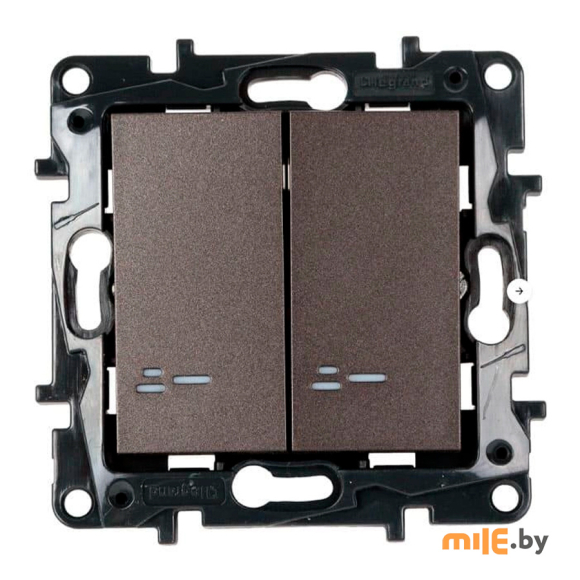 Выключатель с подсветкой Legrand Structura 764043 (магнезиум)