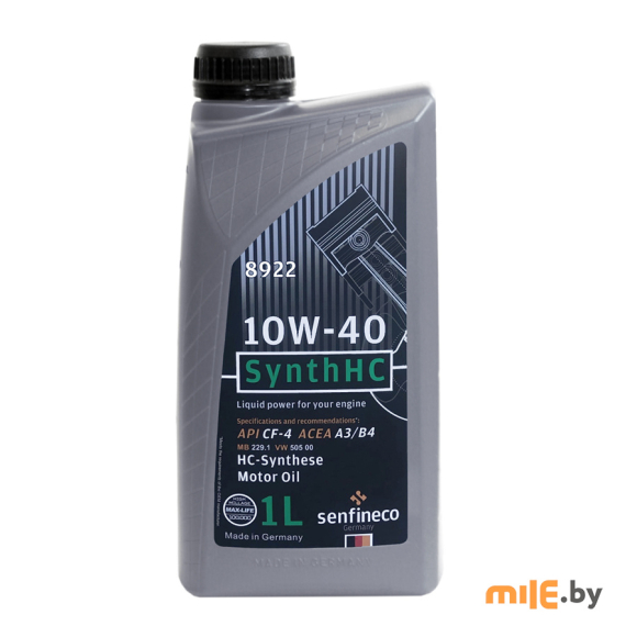 Масло моторное Senfineco SynthHC 10W-40 API CF-4 ACEA A3/B4 1 л