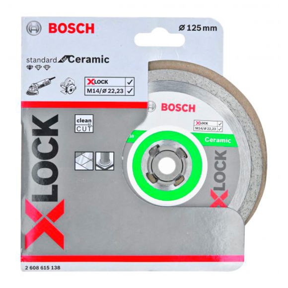 Алмазный диск Bosch X-lock Standard for Ceramic (2.608.615.138) 125x22,23x1,6x7 мм