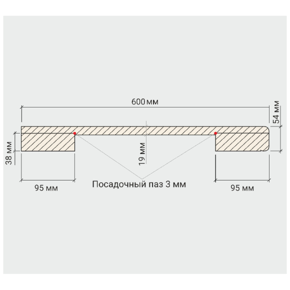 Столешница Кедр 1021 Черный профстандарт 54 мм