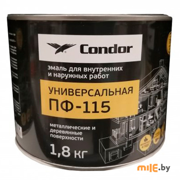 Эмаль Condor ПФ-115 желтая 1,8 кг