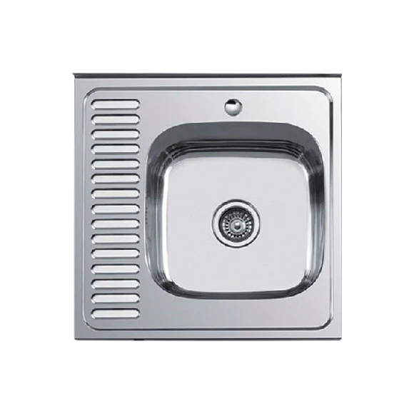 Кухонная мойка накладная Ledeme L96060-6R стальной