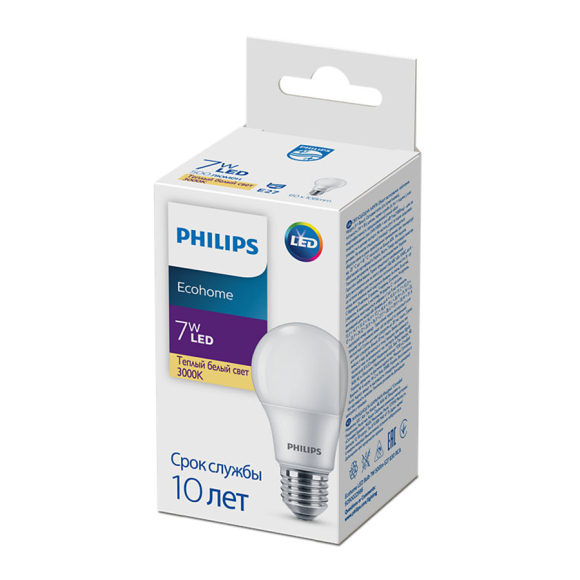 Лампа Philips Ecohome LED Bulb 7W E27 3000K