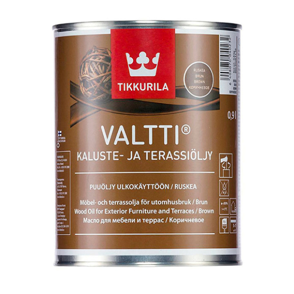 Масло для дерева Tikkurila Kaluste- ja terassiöljy 0,9 л (коричневый)