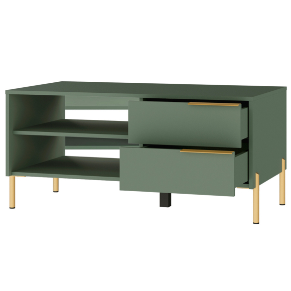 Стол журнальный Black Red White Siena LAW2S (дымчатый зелёный, дуб вотан) 113x62.5x52.5 см