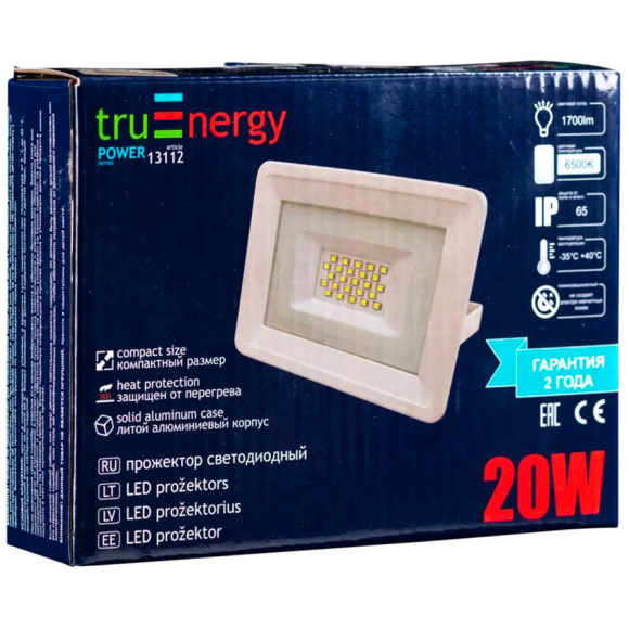 Прожектор светодиодный TruEnergy (13112) LED 6500 К 20 W