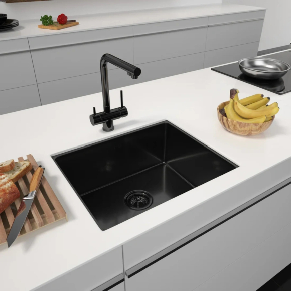 Мойка ARFEKA ECO AR 550*450 BLACK PVD NANO DECOR VOLCANIC ROCK