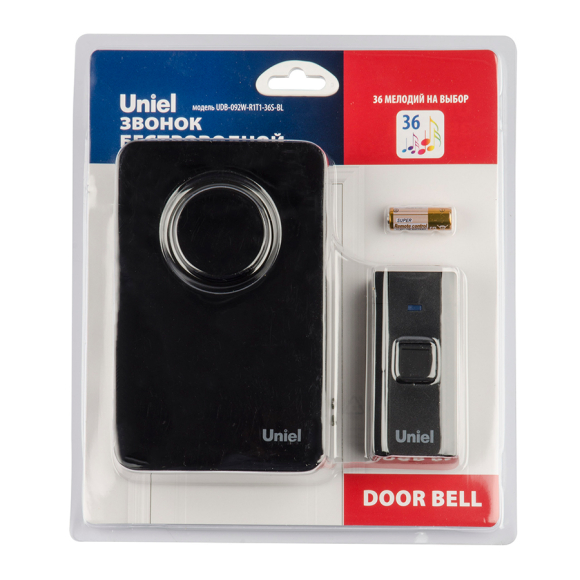 Звонок электронный Uniel UDB-092W-R1T1-36S-BL