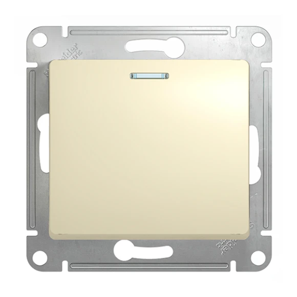 Выключатель Schneider Electric Glossa GSL000213 (с подсветкой/бежевый)