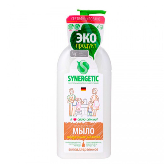 Жидкое мыло Synergetic Миндальное молочко 500 мл