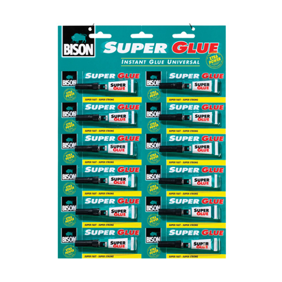 Суперклей Bison Super Glue Liquid прозрачный 2 г