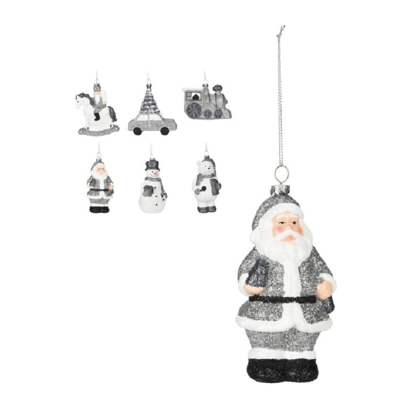 Игрушка новогодняя Фигурки серебро микс ACH000610