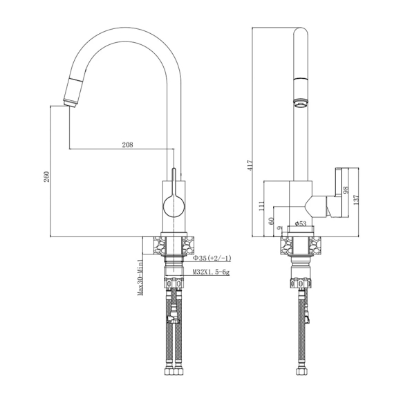 Смеситель для кухни Esko Vessel VSL 519