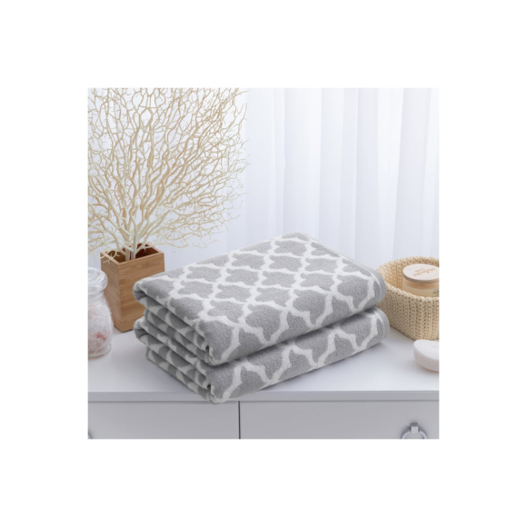 Полотенце махровое Verossa Treviso 50x90 см (холодный серый, белый)